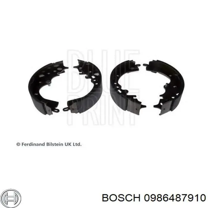 0986487910 Bosch zapatas de frenos de tambor traseras