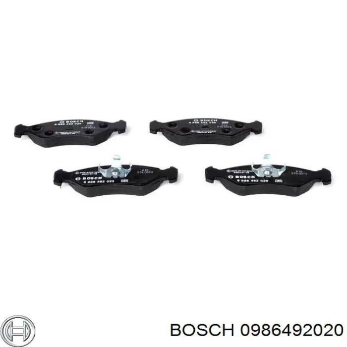 0986492020 Bosch pastillas de freno delanteras