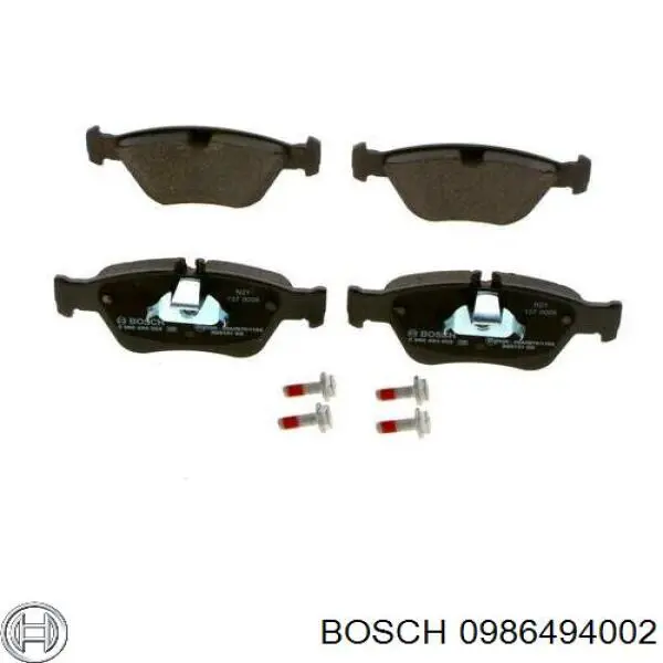 0986494002 Bosch pastillas de freno delanteras