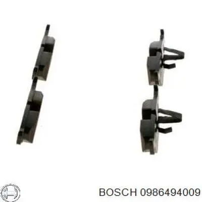 0986494009 Bosch pastillas de freno traseras