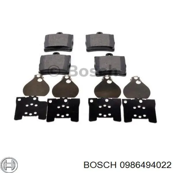 0986494022 Bosch pastillas de freno traseras