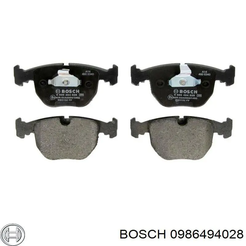 0986494028 Bosch pastillas de freno delanteras