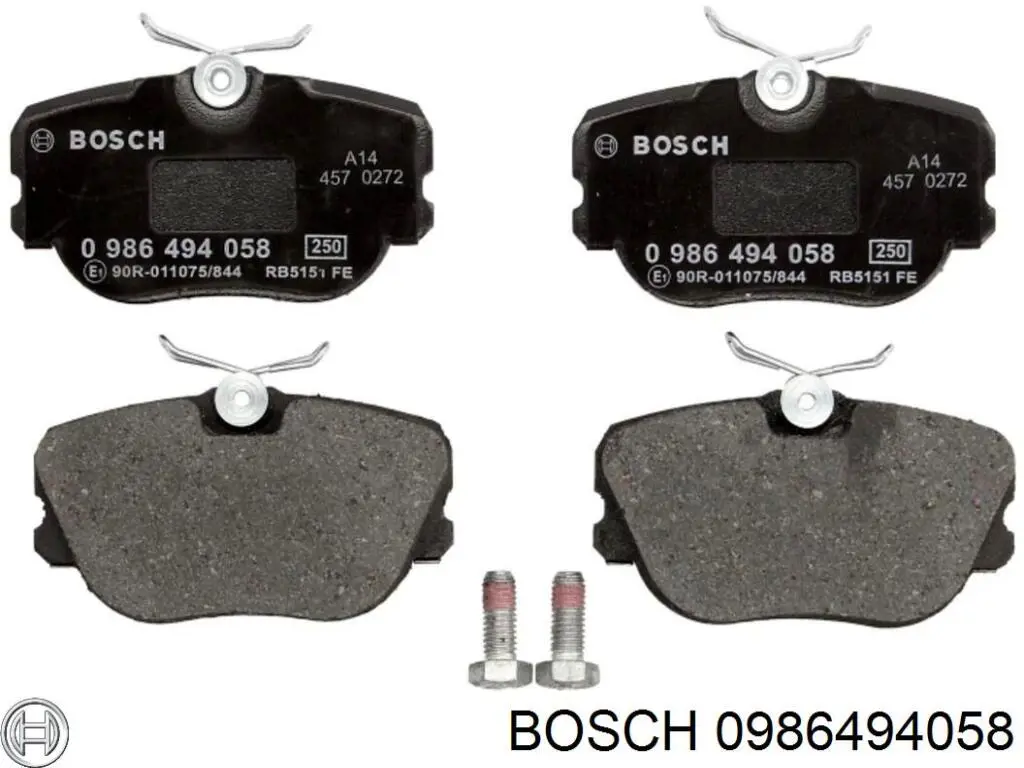 0986494058 Bosch pastillas de freno delanteras