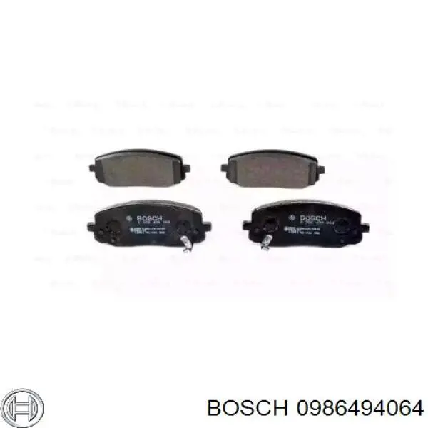 0986494064 Bosch pastillas de freno delanteras