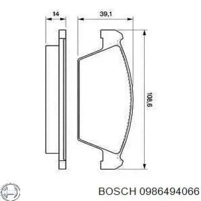 0986494066 Bosch pastillas de freno delanteras