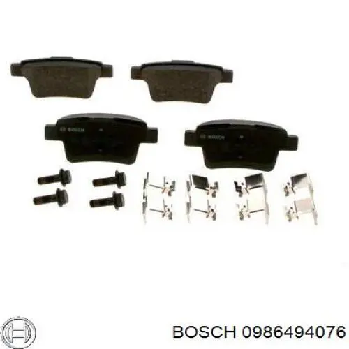 0 986 494 076 Bosch pastillas de freno traseras