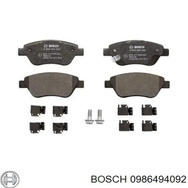 0986494092 Bosch pastillas de freno delanteras