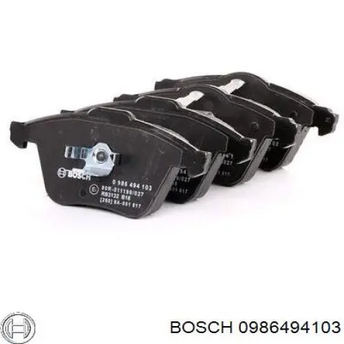 0986494103 Bosch pastillas de freno delanteras