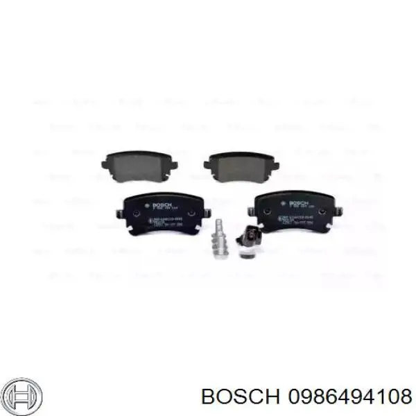 0986494108 Bosch pastillas de freno traseras