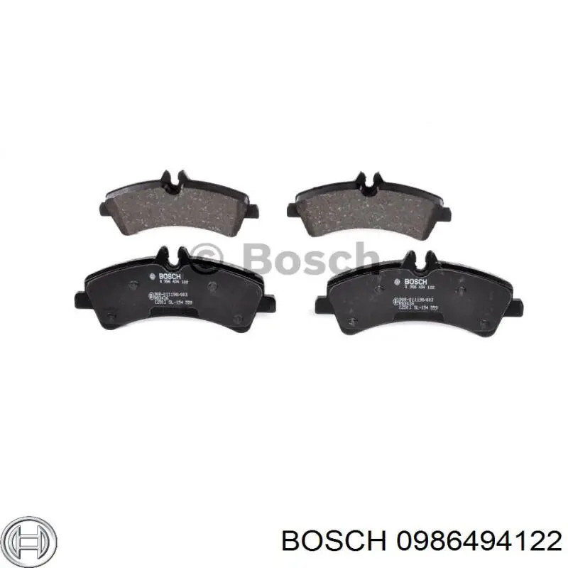 0986494122 Bosch pastillas de freno traseras