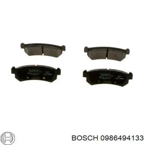 0986494133 Bosch pastillas de freno traseras