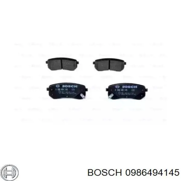 0986494145 Bosch pastillas de freno traseras