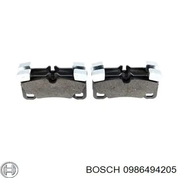 0 986 494 205 Bosch pastillas de freno traseras