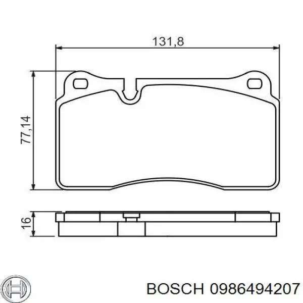 0986494207 Bosch pastillas de freno delanteras