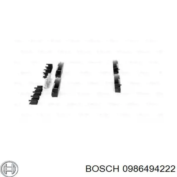 0 986 494 222 Bosch pastillas de freno traseras