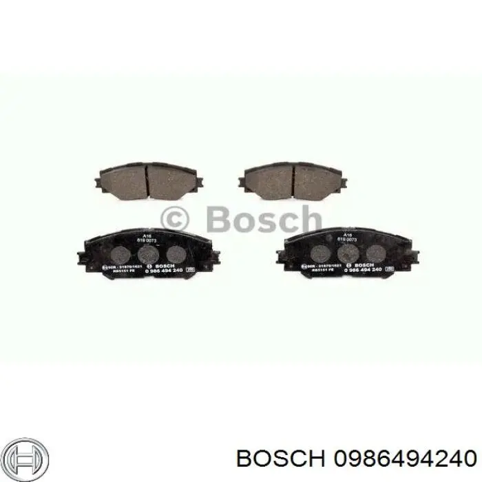 0986494240 Bosch pastillas de freno delanteras