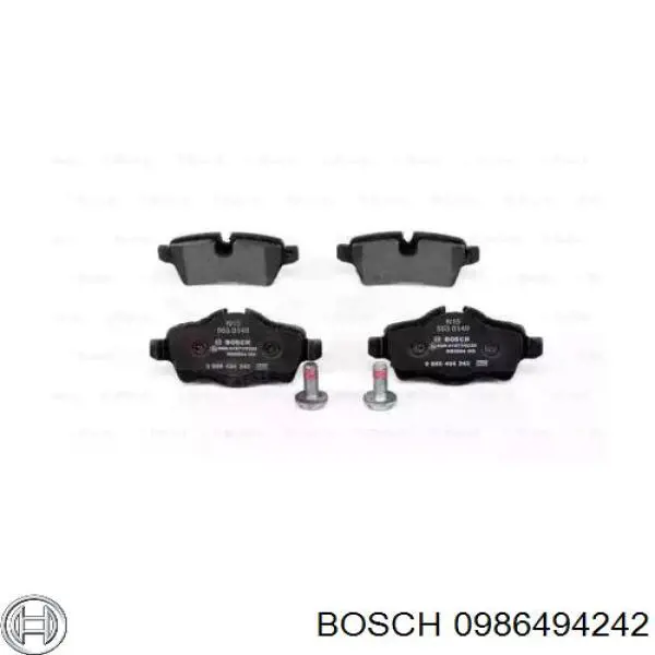 0986494242 Bosch pastillas de freno traseras