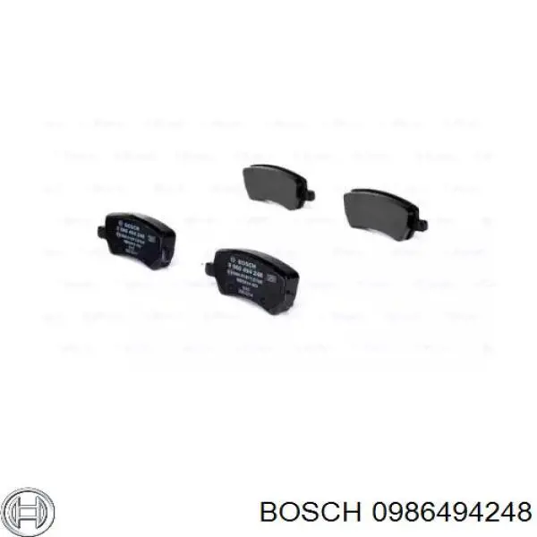 0986494248 Bosch pastillas de freno traseras