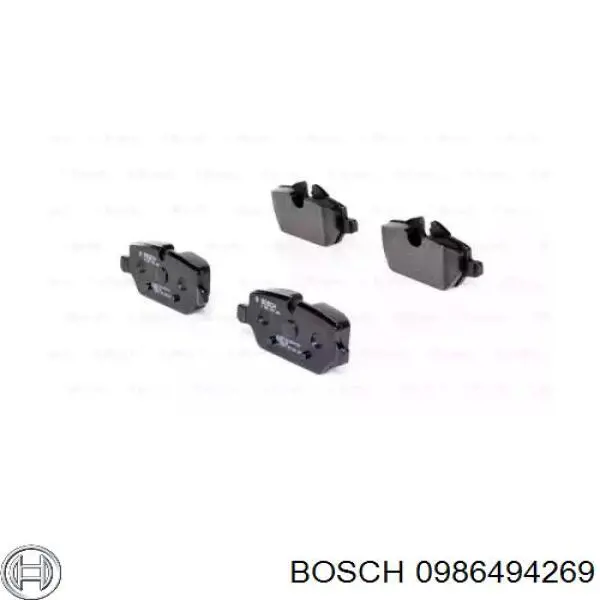 0986494269 Bosch pastillas de freno traseras