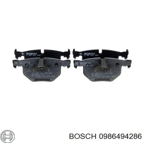 0 986 494 286 Bosch pastillas de freno traseras