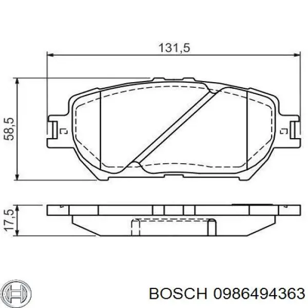 0986494363 Bosch pastillas de freno delanteras