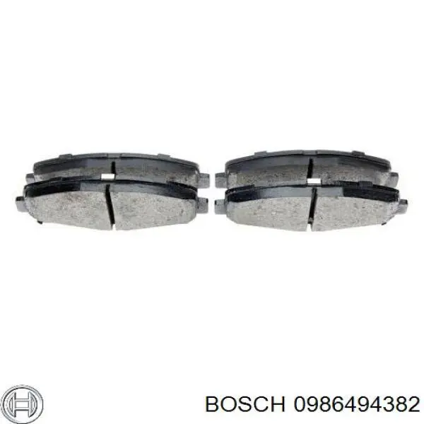 0986494382 Bosch pastillas de freno delanteras