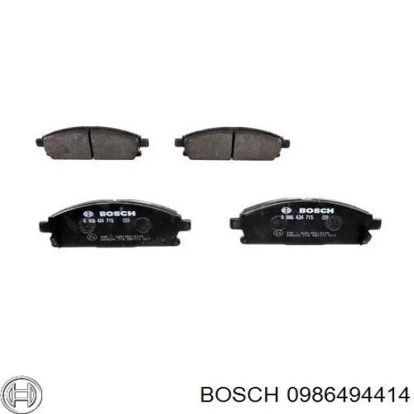 0 986 494 414 Bosch pastillas de freno delanteras