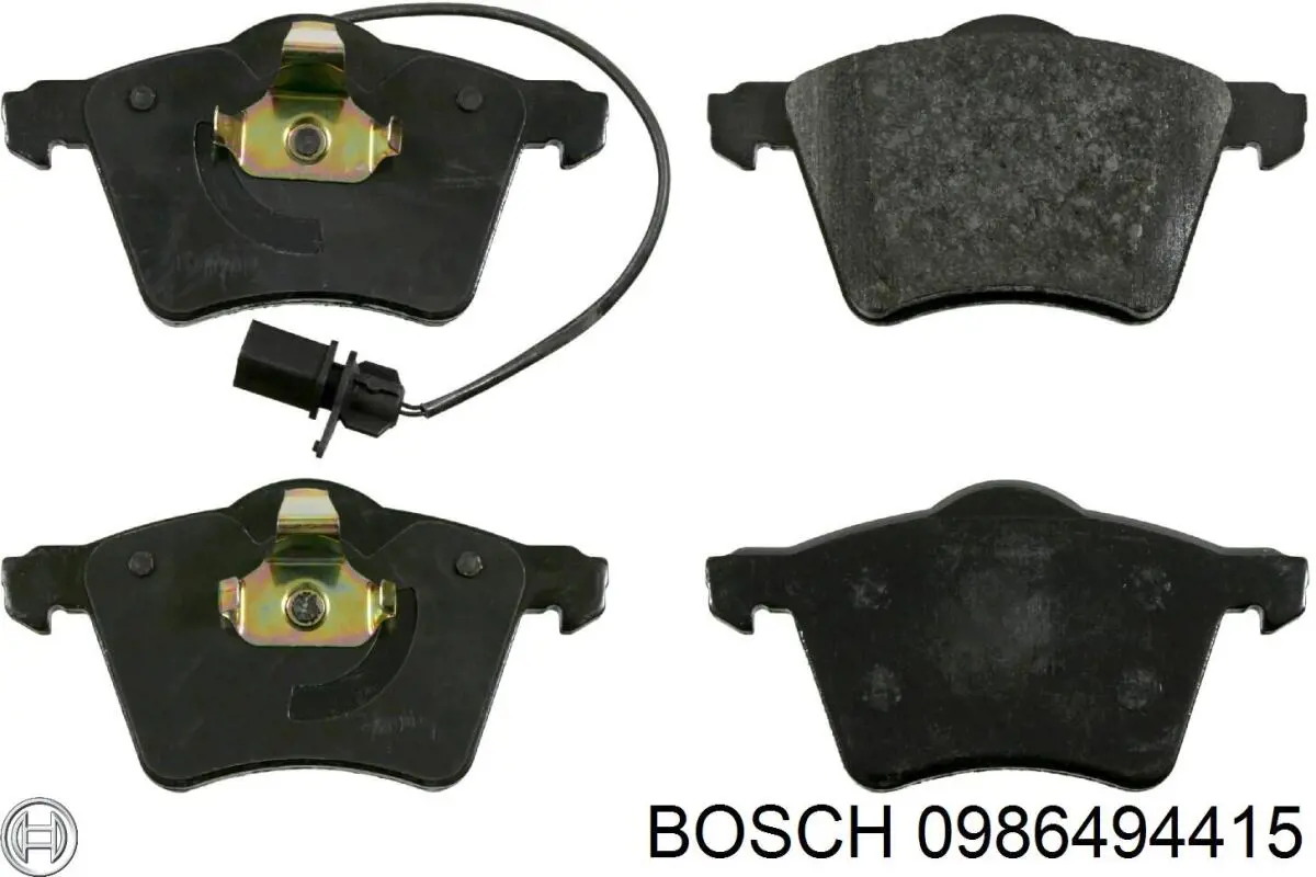 0 986 494 415 Bosch pastillas de freno delanteras