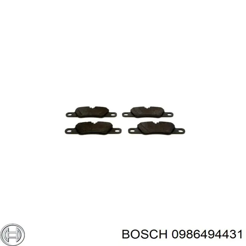 0 986 494 431 Bosch pastillas de freno traseras