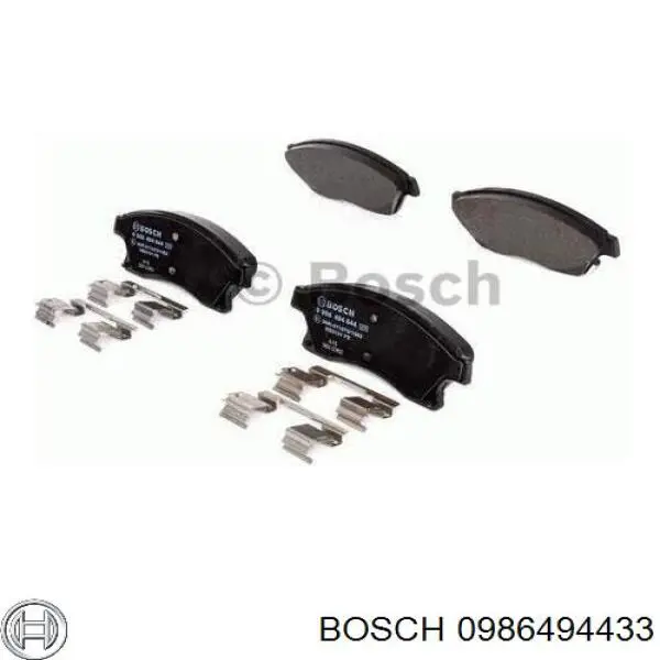 0986494433 Bosch pastillas de freno delanteras