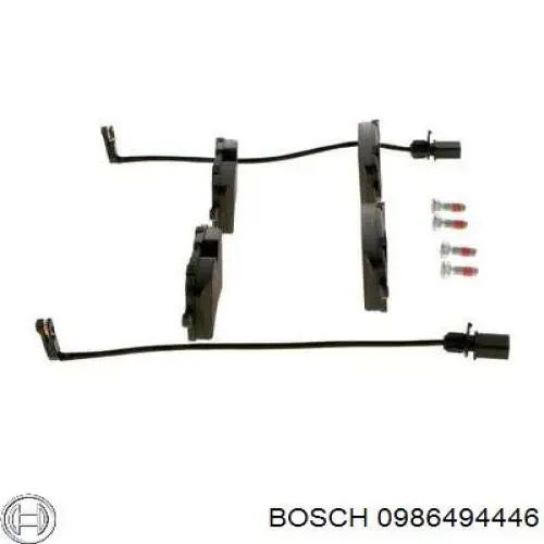 0 986 494 446 Bosch pastillas de freno traseras