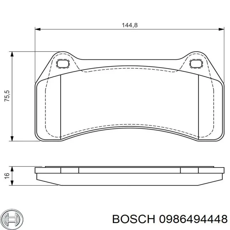 0986494448 Bosch pastillas de freno delanteras