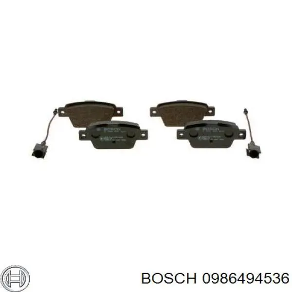 0986494536 Bosch pastillas de freno traseras