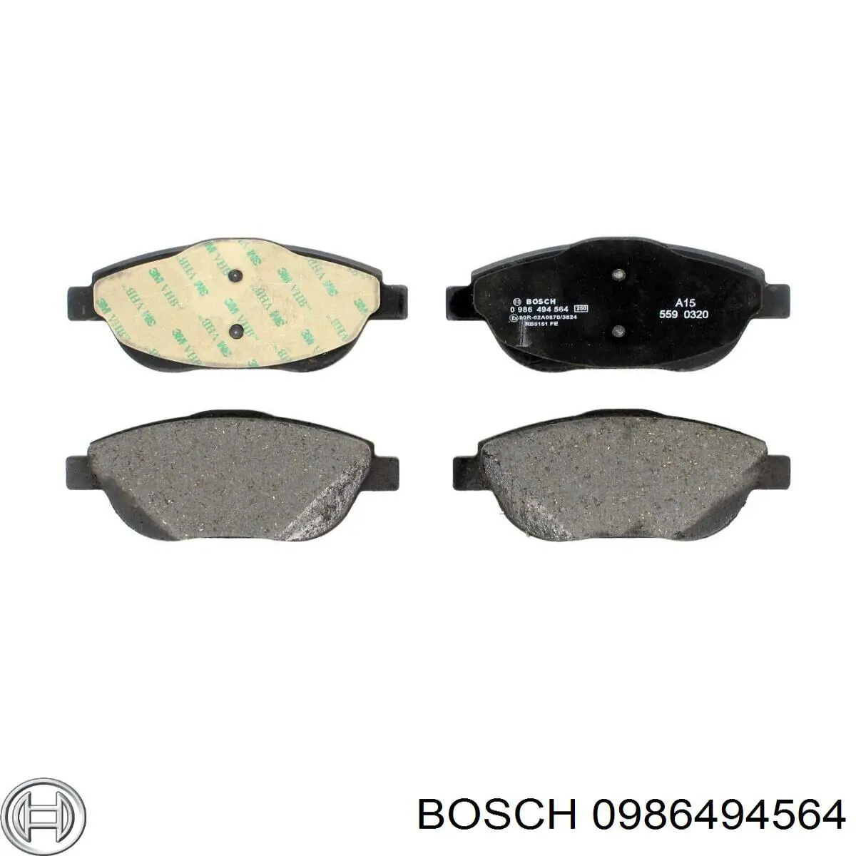 0986494564 Bosch pastillas de freno delanteras