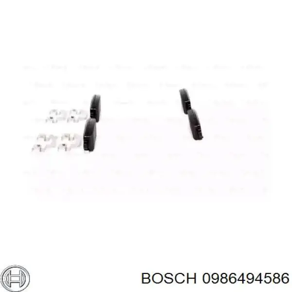 0986494586 Bosch pastillas de freno traseras