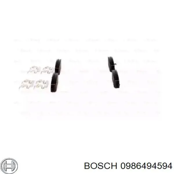 0 986 494 594 Bosch pastillas de freno delanteras