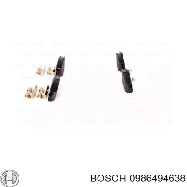 0986494638 Bosch pastillas de freno delanteras