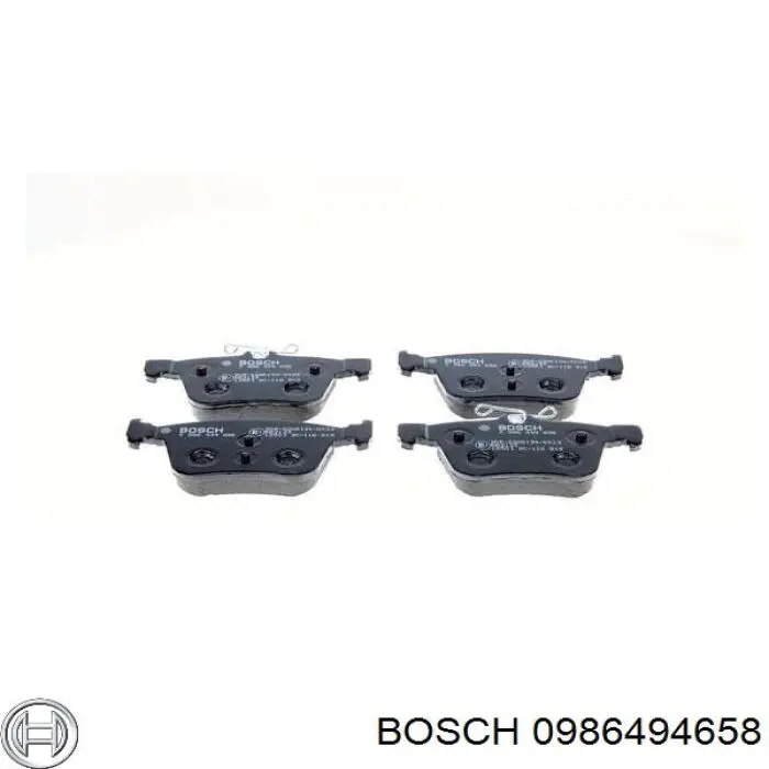 0986494658 Bosch pastillas de freno traseras