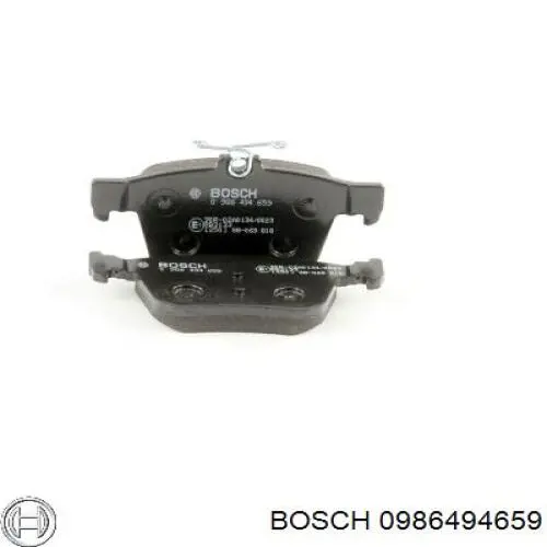 0986494659 Bosch pastillas de freno traseras