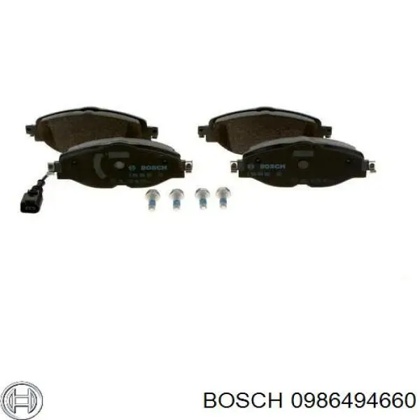 0986494660 Bosch pastillas de freno delanteras