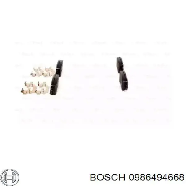 0 986 494 668 Bosch pastillas de freno traseras