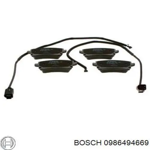 0986494669 Bosch pastillas de freno traseras