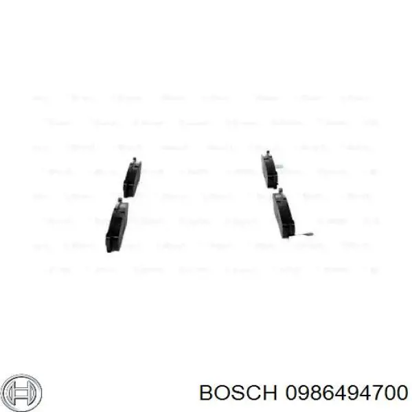 0986494700 Bosch pastillas de freno delanteras