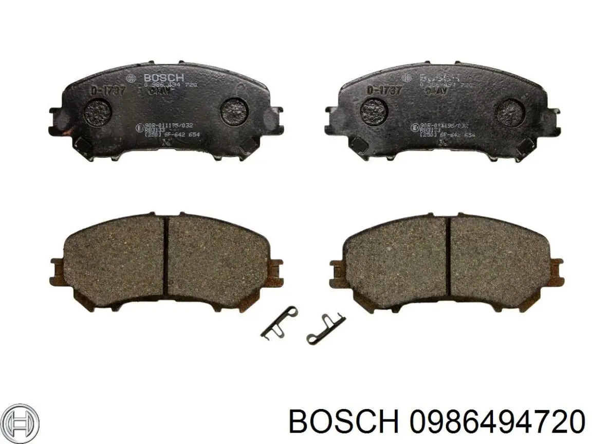 0986494720 Bosch pastillas de freno delanteras