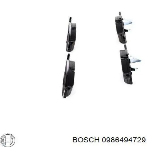 0 986 494 729 Bosch pastillas de freno delanteras