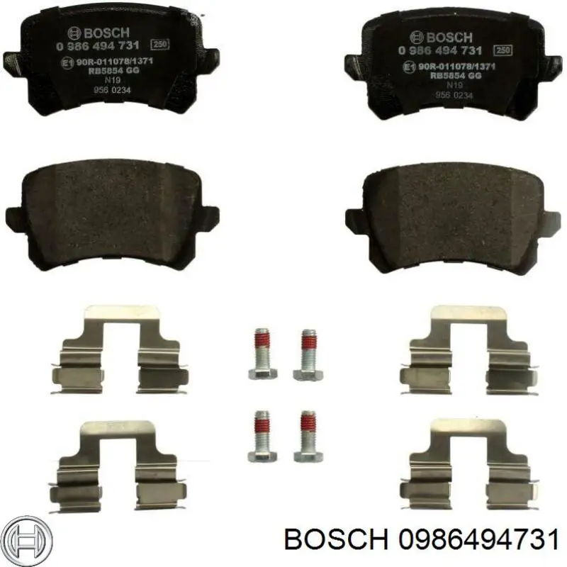 0986494731 Bosch pastillas de freno traseras