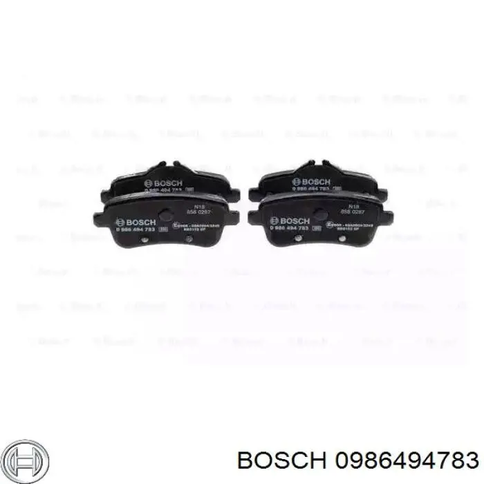 0986494783 Bosch pastillas de freno traseras