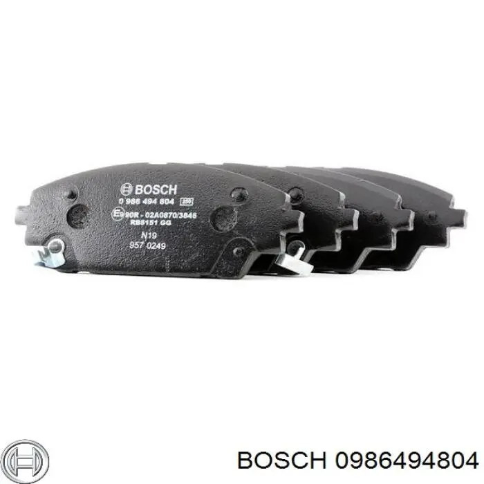 0986494804 Bosch pastillas de freno delanteras