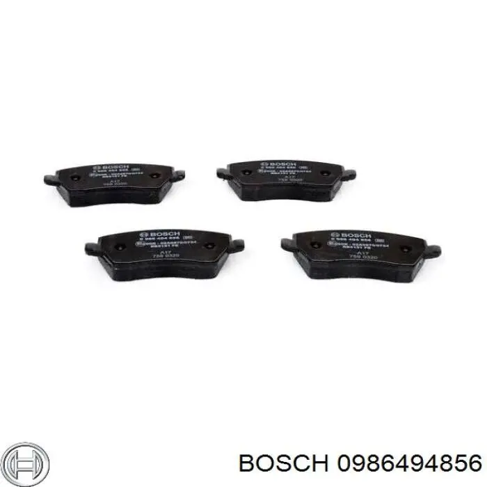 0986494856 Bosch pastillas de freno delanteras