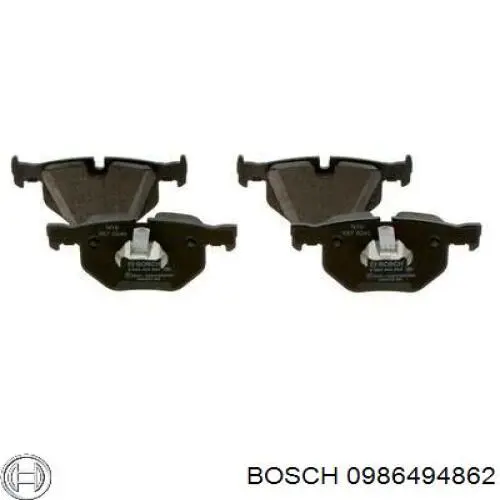 0986494862 Bosch pastillas de freno traseras